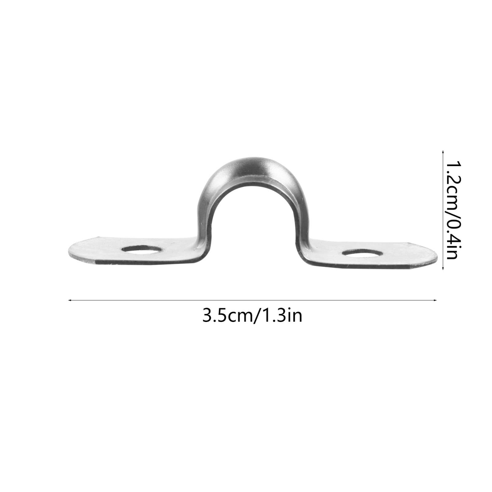 LIFKOME 100pcs Stainless Steel Riding Card Strap Pipe Clamps Stainless Tension Tube Clamp Square Tube Clamps Water Pipe Clamp Stainless Tension Tube Clip U-tube Clamp Hose Clamp Silver