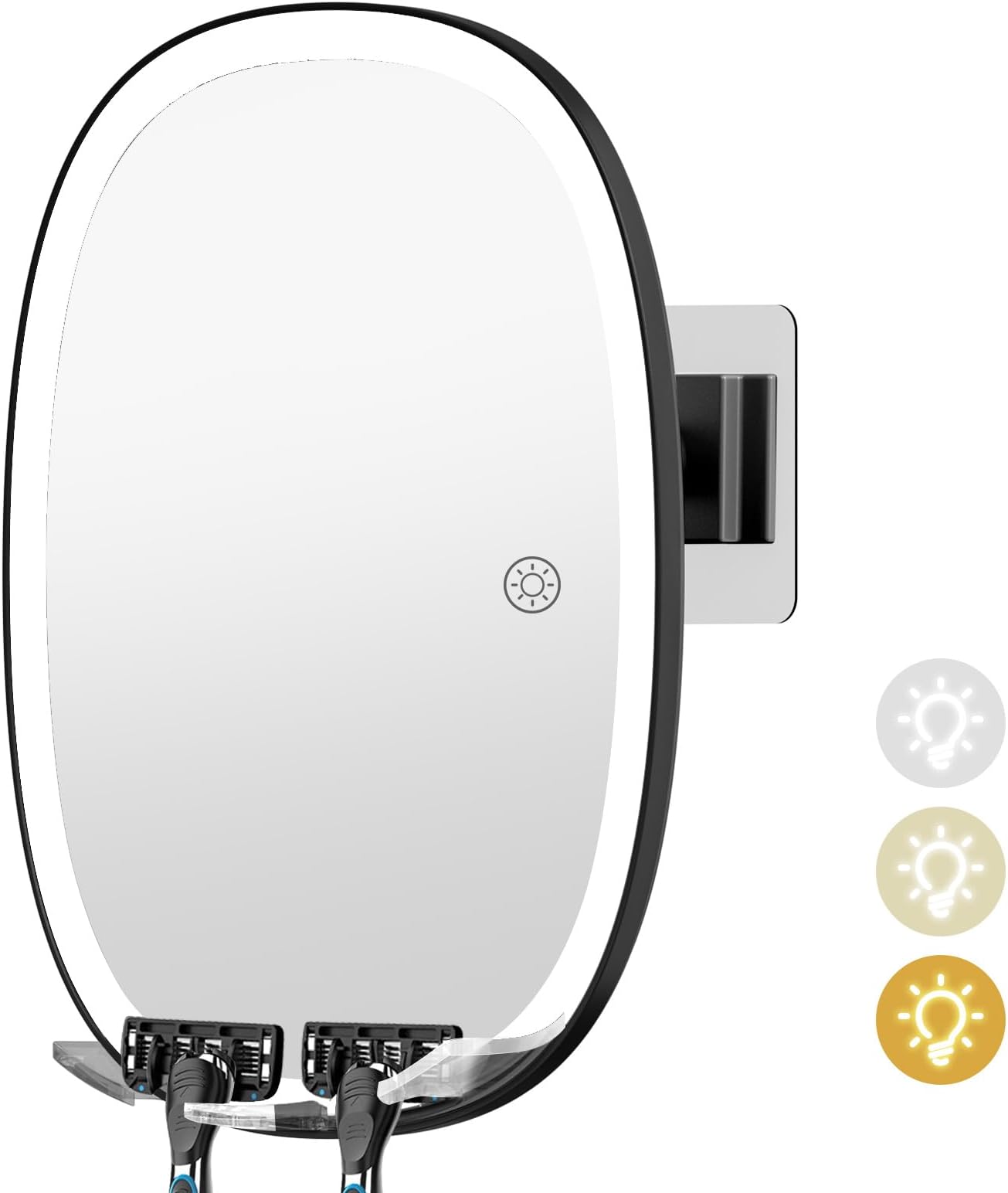 Kenney Fogless Shower Mirror, Grey