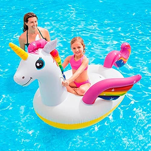 Image of MAJIK Inflatable Unicorn Pool Float for Kids and Adults Water Play Centre for Pool Party Unicorn Water Ride-On for Summer Fun Pack of 1