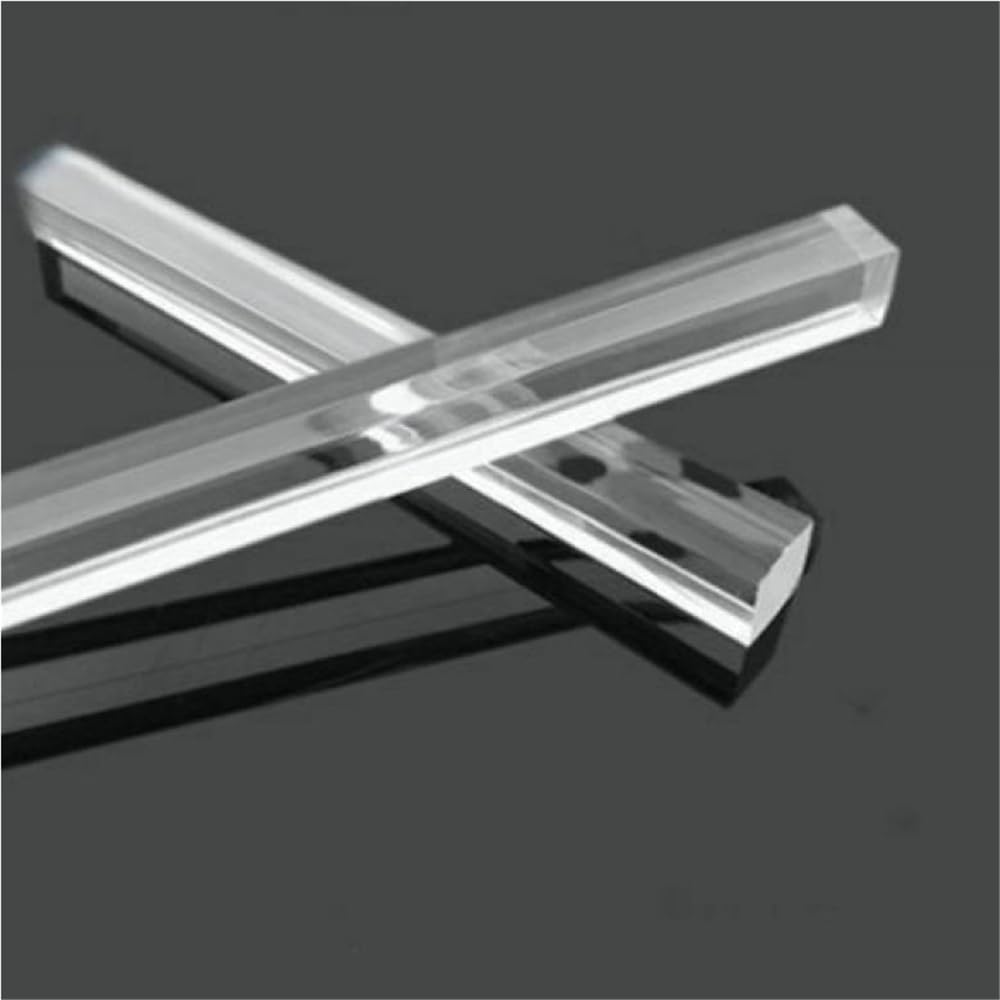 Pręty okrągłe z ABS i akrylu, Opakowanie 5 kwadratowych prętów akrylowych 3x3-20x20mm 100-500mm DIY Craft Model architektoniczny(6x6x300mm)