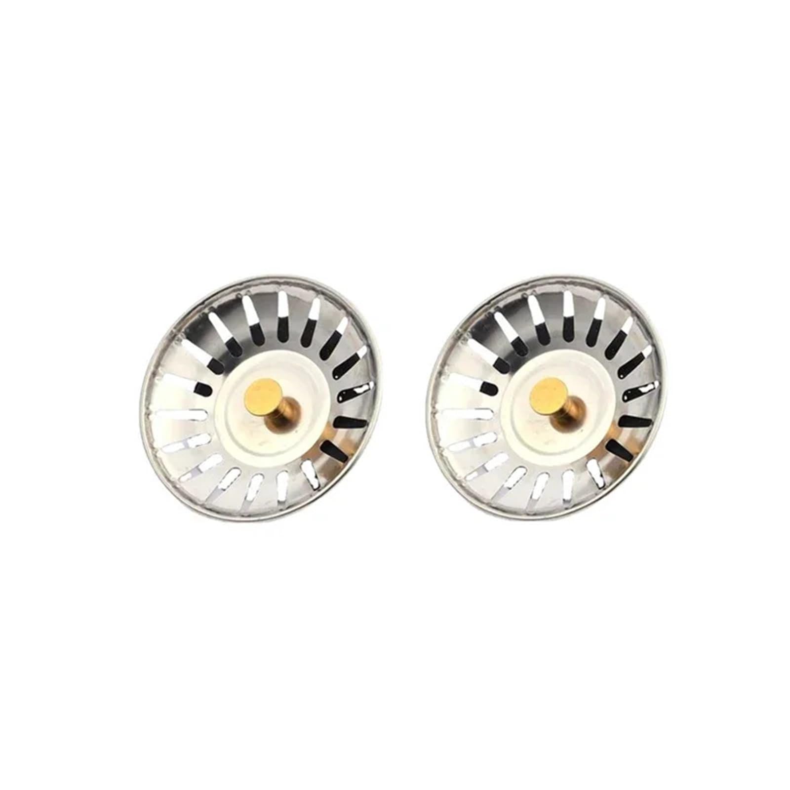 Sink Strainer Waste 2pcs Stainless Steel Sink Waste Plug