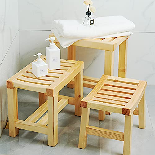 Tabouret de douche en bois imperméable chic pour changer de chaussures