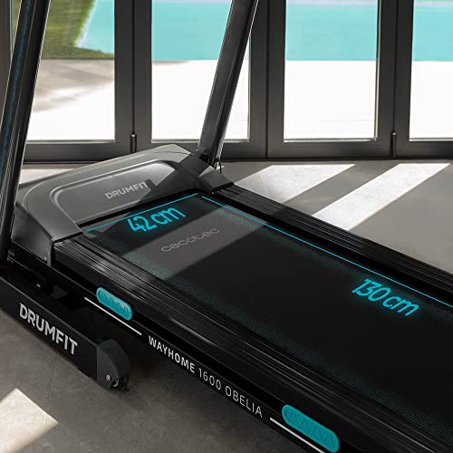 Cecotec Cinta de Correr Plegable DrumFit WayHome 1600 Obelia Ultraflex. 1500 W, Inclinación Motorizada, Superficie de 130x42 cm, Sistema de Amortiguación UltraFlex System, Pantalla LCD, Negro - imagen 5