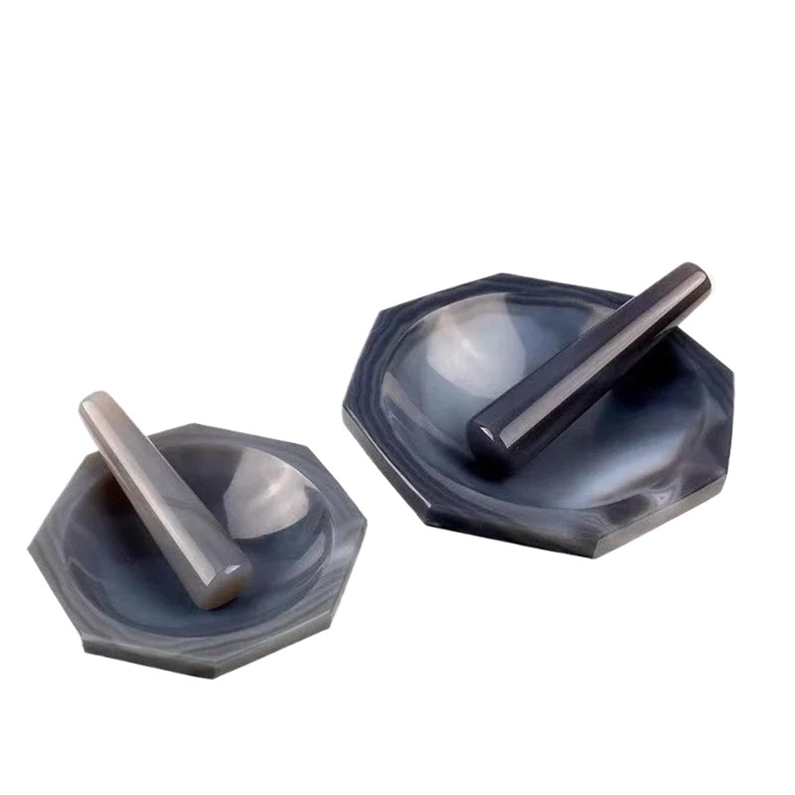 Juego de Mortero y Mano Natural Agate Mortar And Pestle For Chemistry Laboratory Grinding Iner Diameter 30mm To 180mm(ID 100mm)