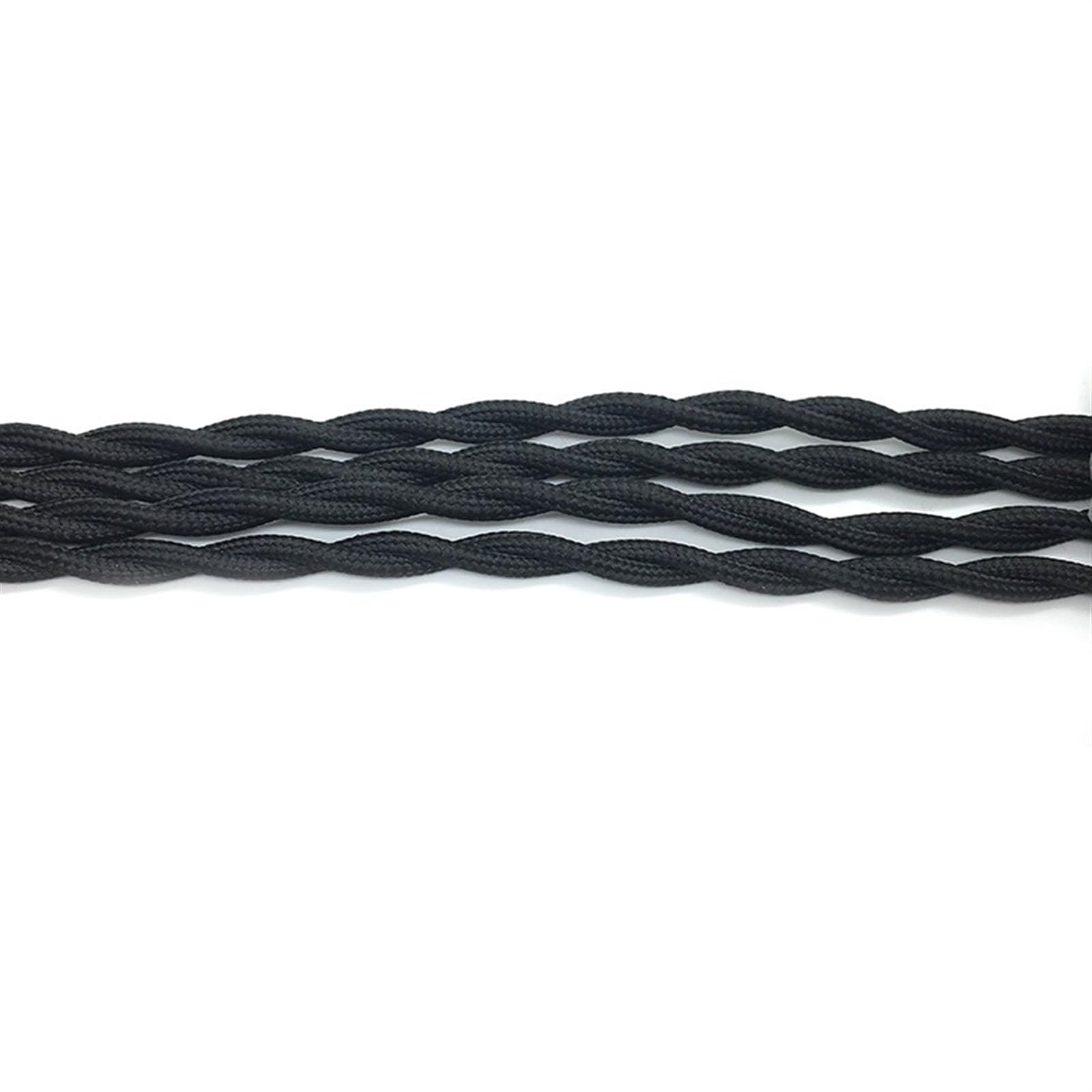 przewody, 5 metrów 2 x 0,75 mm bawełniany oplot przemysłowy kabel do lamp pokryty tkaniną elektryczną(Golden)