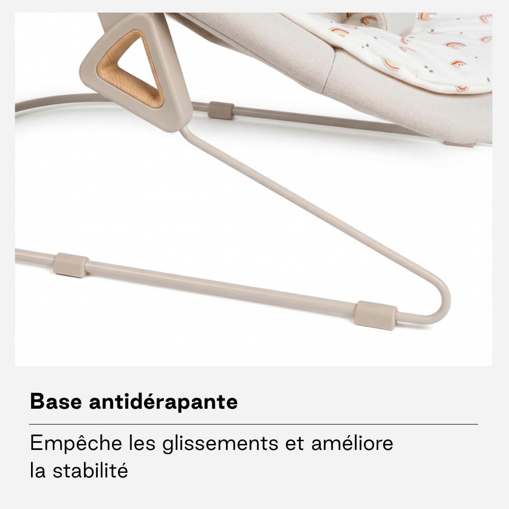 Jané Light, Transat Bébé dès la Naissance, Transat Ultraleger avec Balancement Naturel, Arche de Jeux et Réducteur, Housse Déhoussable et Lavable, Beige