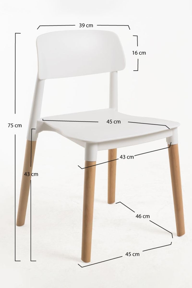 Regalos Miguel - Packs Sillas Comedor - Pack 2 Sillas Estin - Blanco