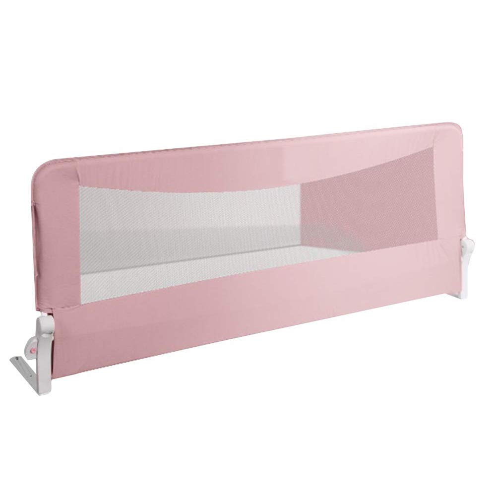 Valla de Seguridad para Cama, Valla anticaídas, Deflector Plegable Universal, Rosa, 2 m