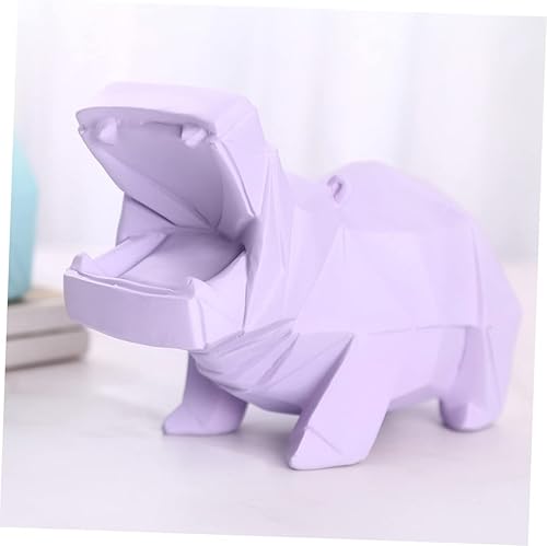 Miniatura 8 de Toyvian Hipopótamo Banco de Dinero Decorar Artesanías Adornos Caja de Dinero Aldult Niño Animal Forma Hucha