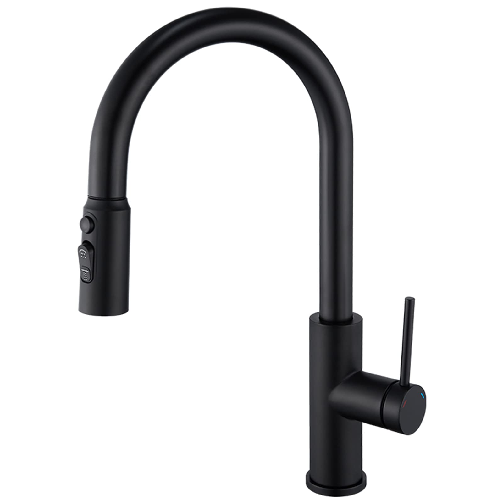 FCXWEVR Commercial Kitchen Sink Faucet, Stainless Steel Pull-Down Sprayer, Modern High Arc Single Handle Mixer Tap for Home and Restaurant, Durable and Stylish Design