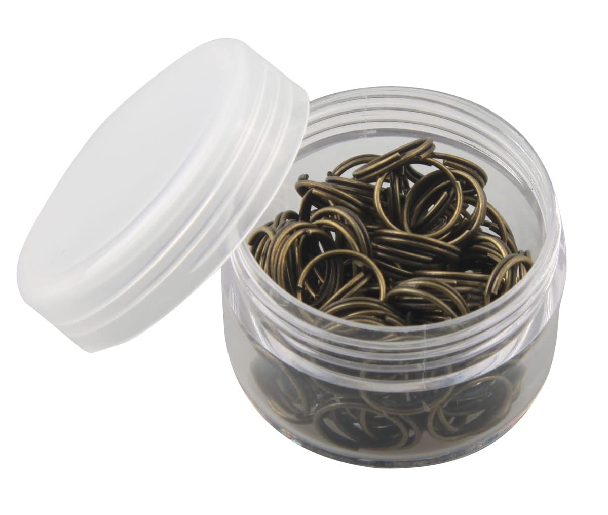 MAHAVIMOKSA 1Box Split Rings Double Loop Jump Rings Connector Mini Key Rings for DIY Jewelry Making Necklaces Bracelet Earrings Art Craft (6mm, Antique Bronze)