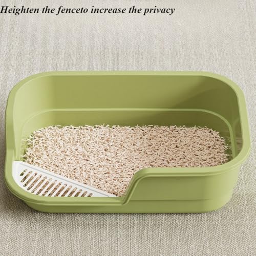 Arenero grande para gato con lados altos y diseño anti-salpicaduras miniatura 3