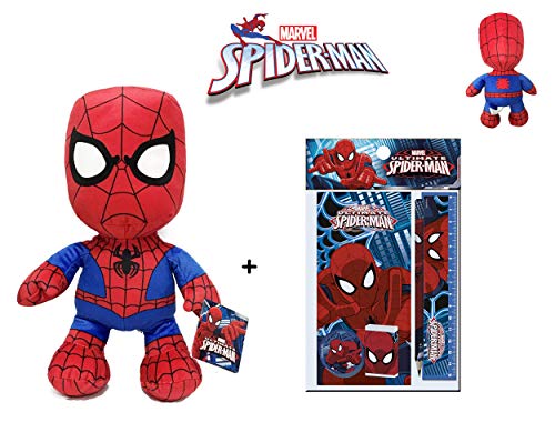 Preisvergleich Produktbild Spiderman: Plüsch 30 cm + Set Schreibwaren MV92379