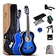 Winzz Konzertgitarre 3/4, Klassische Gitarre Anfänger Set für Kinder - Blau Glänzend (36 Zoll)