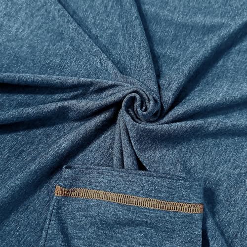 YOUTHUP Men's Henley Long Sleeve Shirts Lightweight Soft Tee Athletic Casual Basic Slim-Fit T-Shirt Button Stretch Top4