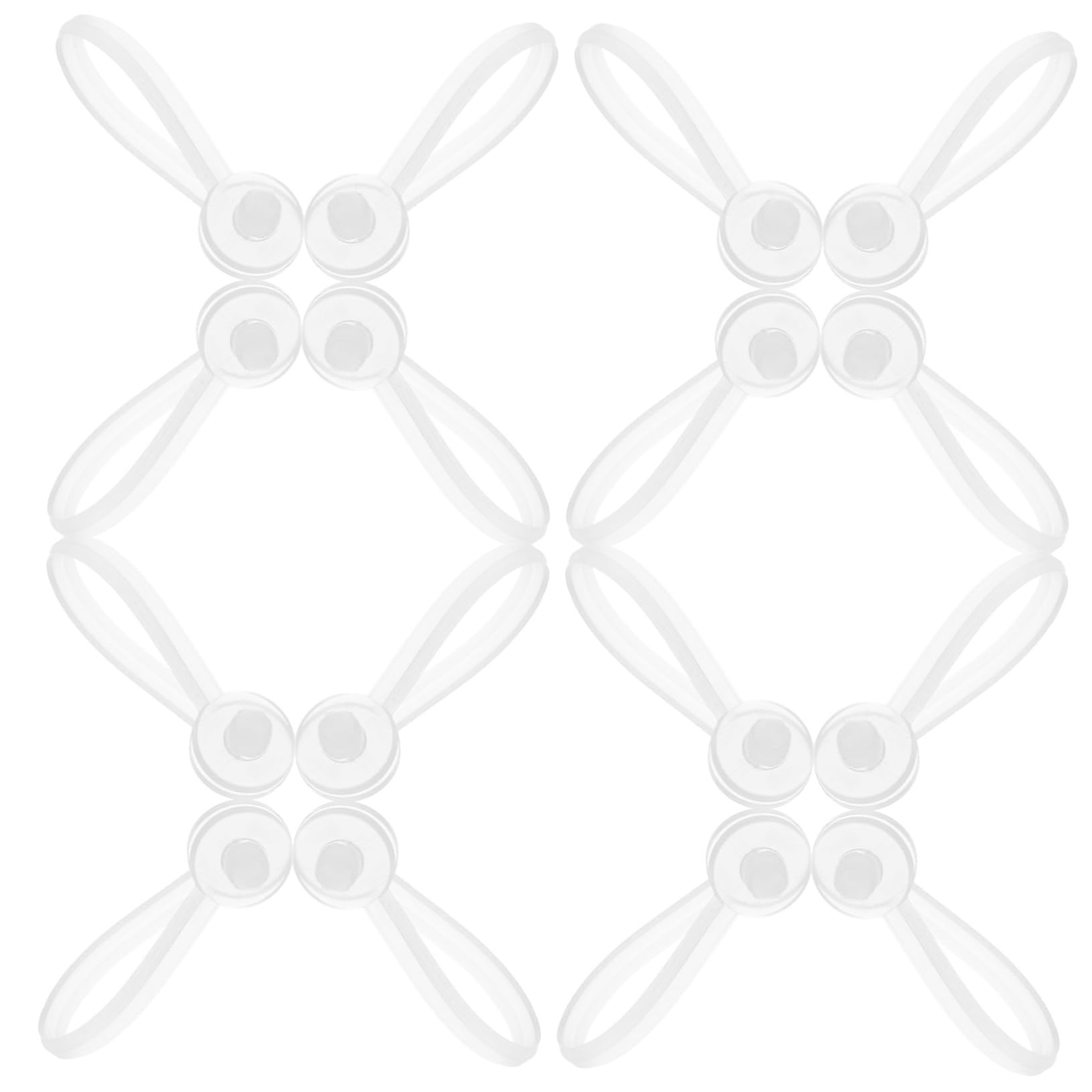 ARTIBETTER 100pcs Tag Buckle Lanyard Long Uv Label Hanging Reusable Rope Tag Labels Hanging Rope Craft Showing Fastener White Plastic