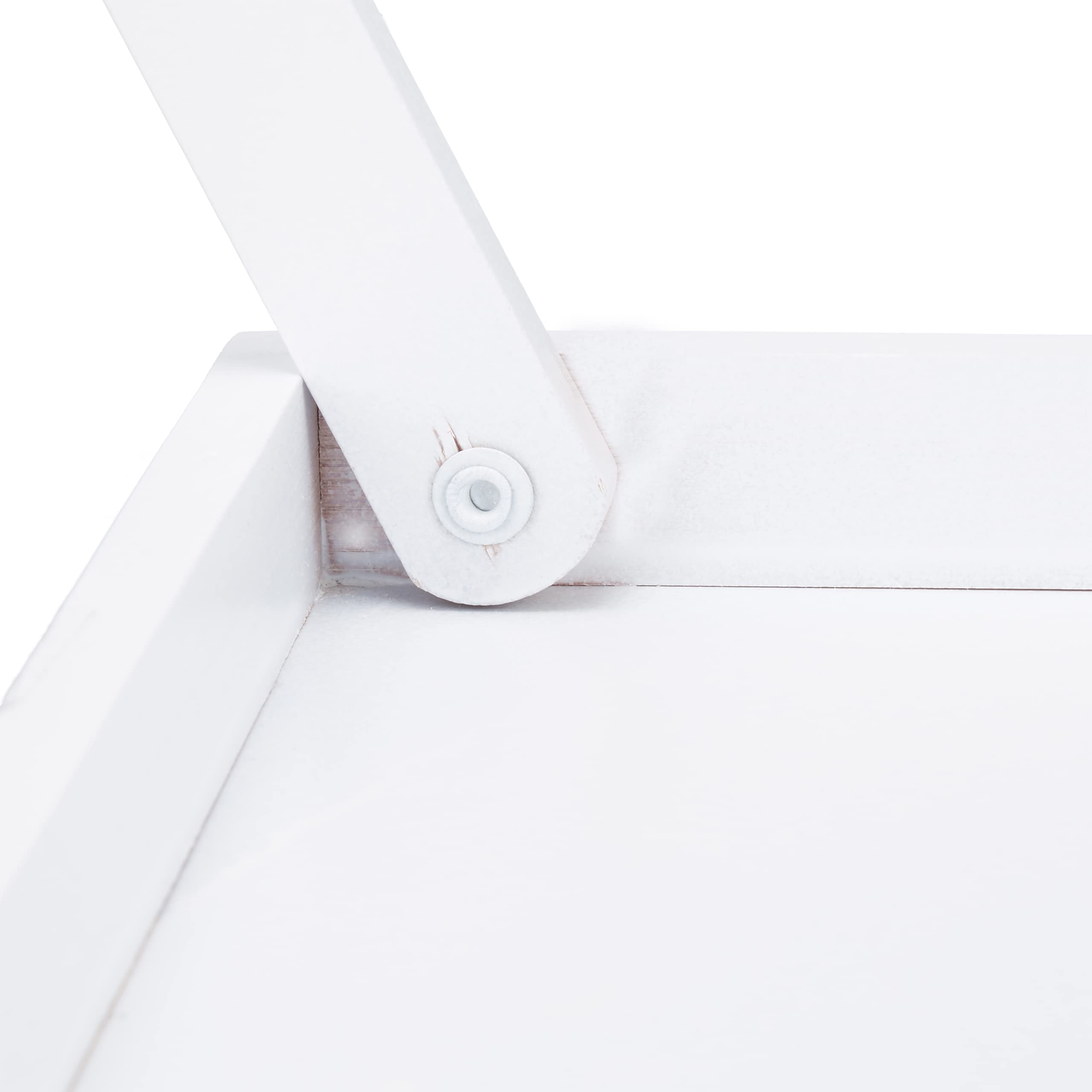 Tavolino Da Letto Relaxdays In Bambù - Con Gambe Pieghevoli E Bordo Rialzato, Bianco - Foto 4