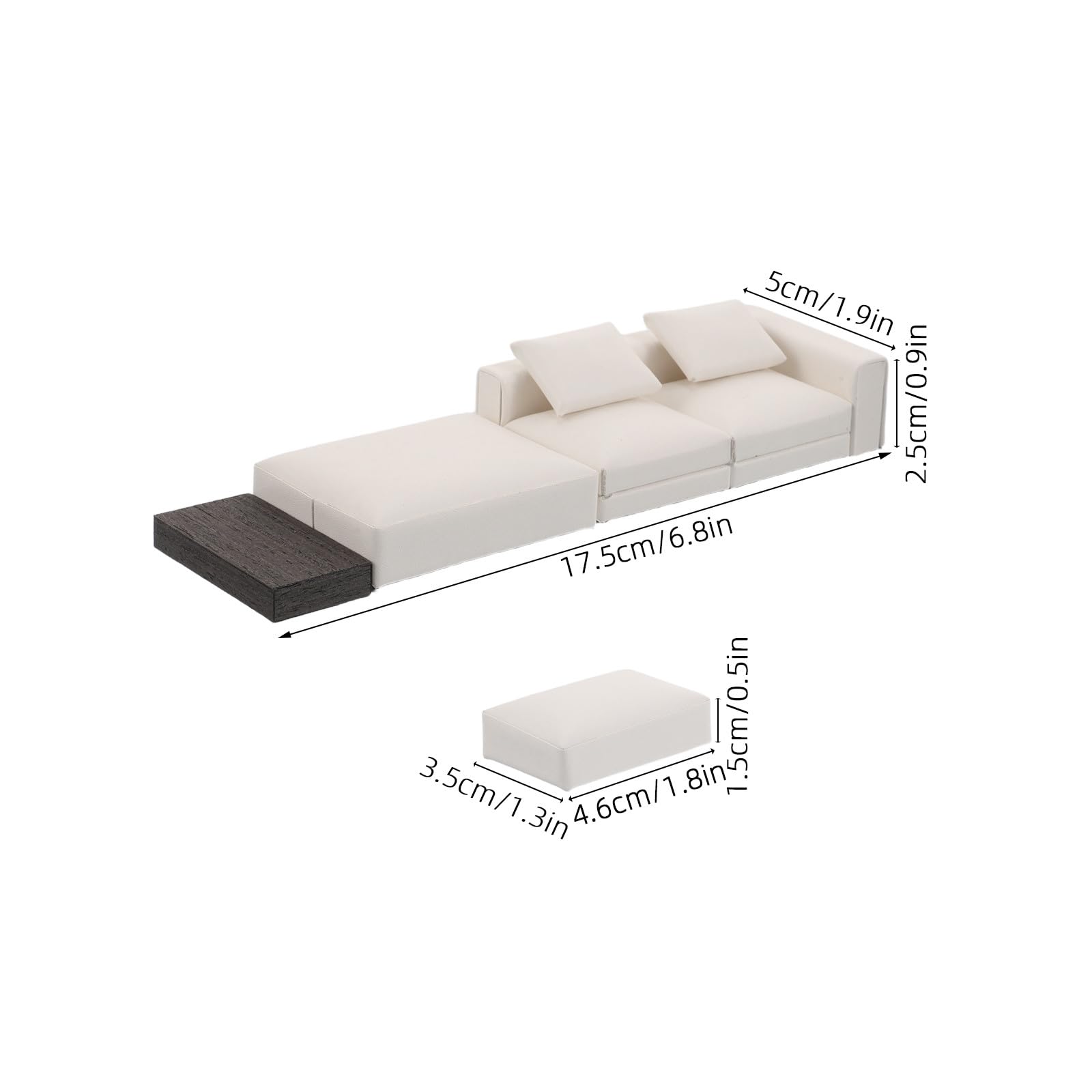 Yardwe Muebles para casa de muñecas: Sofá pequeño para Modelos en Miniatura de casa de muñecas a Escala 1:20 - Mini sofá de Juguete para Sala de Juegos o decoración de Fiestas