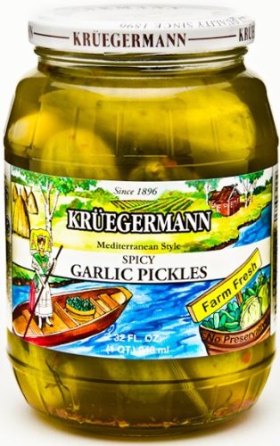 Kruegermann Spicy Garlic Pickles 32 oz