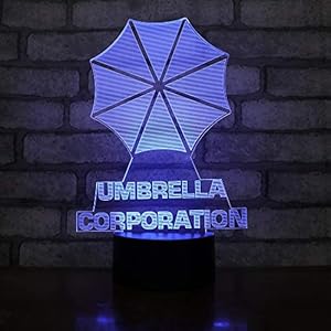 Umbrella Corporation Lampada LED cambia colore USB luce notturna e decorazione