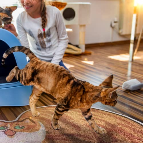 Lukamoo™ Cat Litter Mat (32’’X24’’), Extra-Large/Xl, For Kitty Litter & Cat Litter Box, Cat Accessories For Indoor Cats, Litter Trapping Mat, Cat Food Mat, Litter Box Mat, Cat Supplies, Litter Box #TOP6
