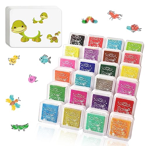 Almohadillas De Tinta Marrón Para Huellas Dactilares - 8 Colores, No Tóxicas, Ideales Para Manualidades, Papel, Tela Y Proyectos Infantiles