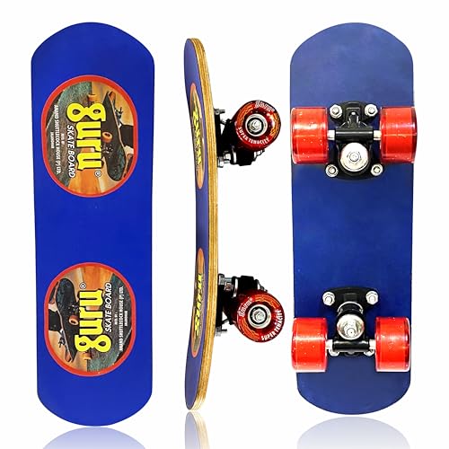 Image of GURU Skateboard, Wooden Non-Slip Skateboard for Kids, Adult, Casterboard /Skate Board /Hoverboard /Longboard for Beginners, Learners, Training Purpose for All Age Group