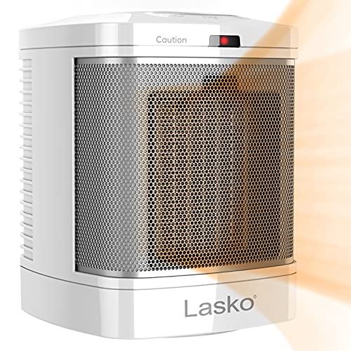 Lasko CD08200 Small Portable Ceramic Space Heater for Bathroom and Indoor Home Use, White, 6.25 x...