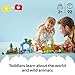 LEGO DUPLO Town 3 in 1 Wild Animal Families Building Toy Playset - Preschool Learning and Educational Animal Toy for Toddlers, Boys and Girls, Ages 2+ - with 10 Animal Figures - Baby Gift Idea - 10446