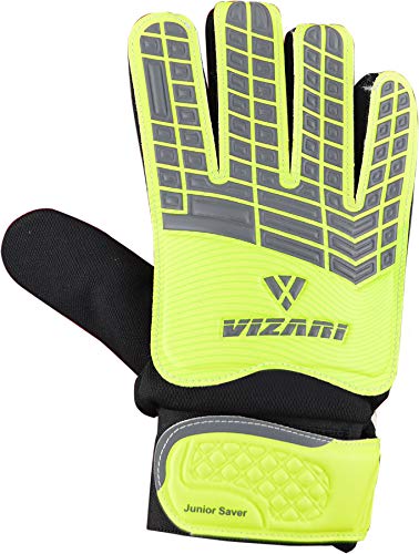 VIZARIJunior Saver Goalkeeper Gloves: Premium Quality, Duplatex Foam Palm, EVA Backhand, Elastic Material for Optimal Comfort, Wrist Safeguard, Ideal for Youth and Adults