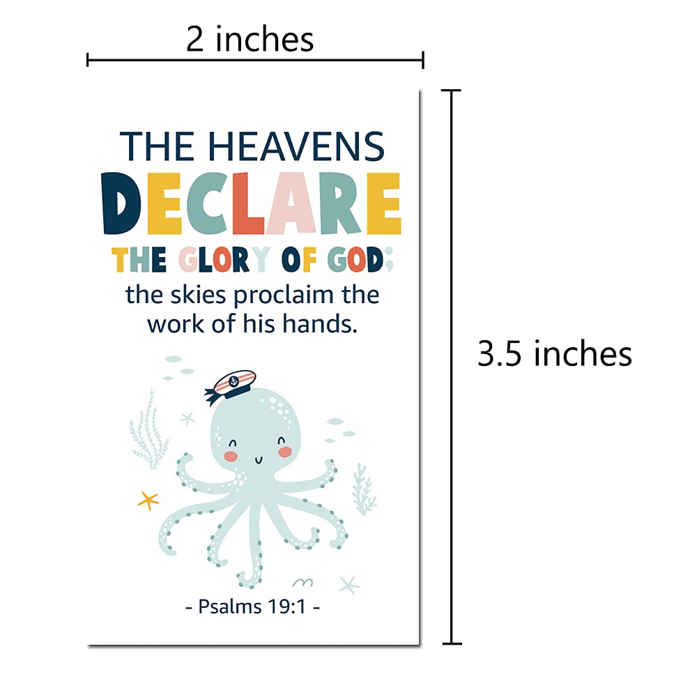 60 Mini Positivity Scripture Cards Prayer Cards with Assorted Bible Verses Perfect for Kid's Bible Studies, Daily Devotional for Childrens and Inspirational Christian Gift for Childrens, 2"X3.5", L368 - Image 5