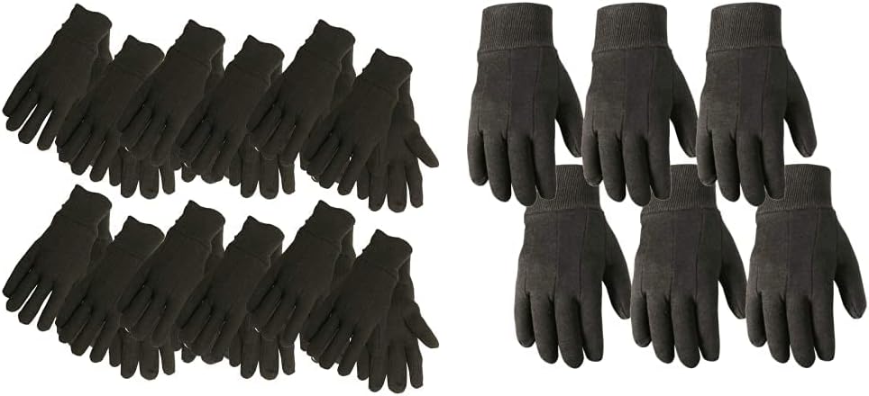 Midwest Gloves & Gear Large Brown Protective Gloves, Pack of 12