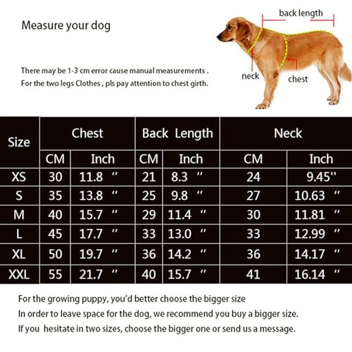 Fleece-Mantel für kleine und mittelgroße Hunde – Pullover, Pyjama, Overall mit Beinen, Winddicht, warm, kaltes Wetter, Ganzkörperweste, gemütlicher Schneeanzug, Bekleidung, Outfit, Kleidung