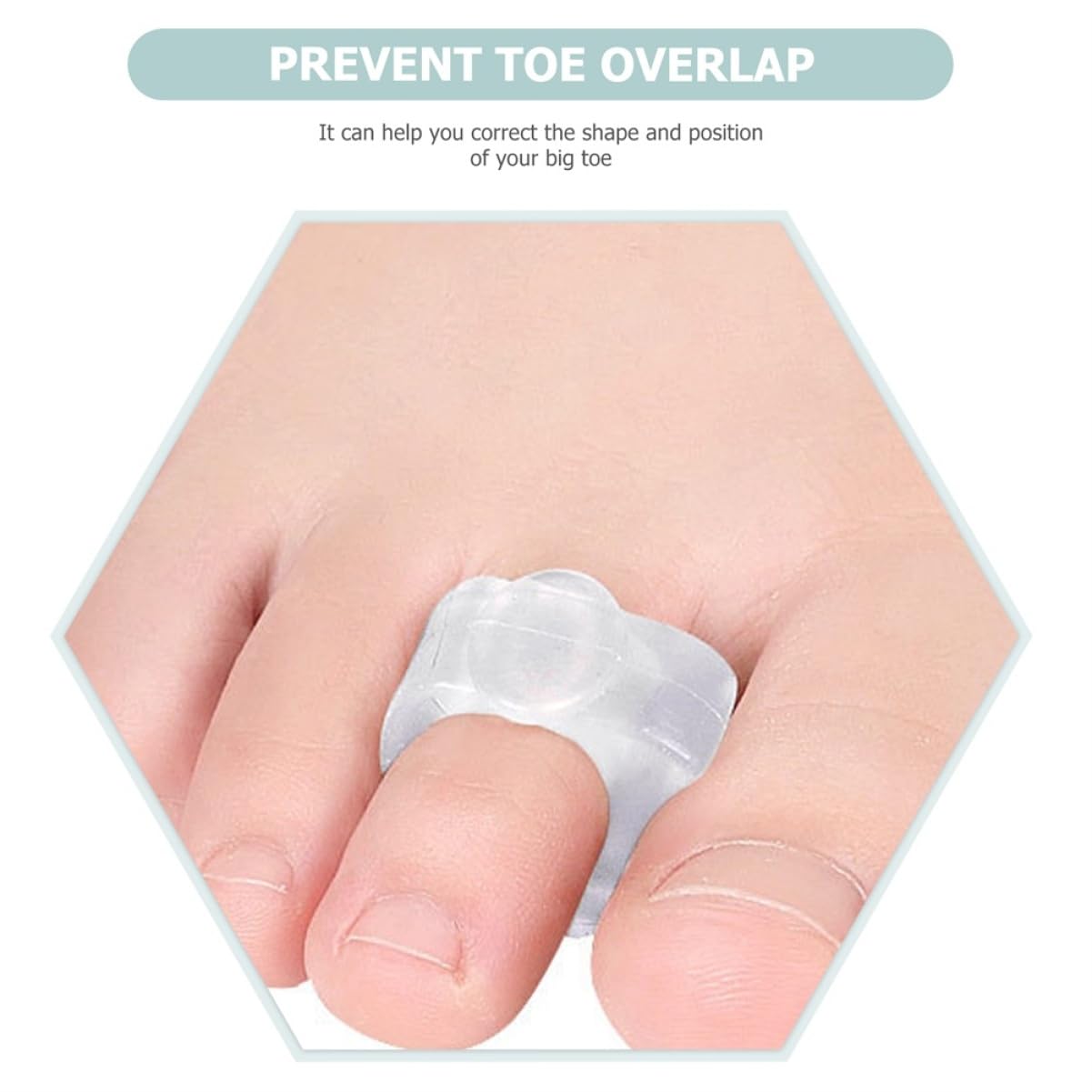 FOYTOKI E Separating Covers 8 Pcs Toe Spacers for Women Toe Separator for Toe Overlap Non-slip Toe Spacers Washable Comfortable Ergonomic Design