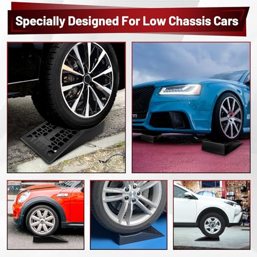 image for ROBLOCK Car Ramps for Lift and Vehicle Maintenance, Portable Low Profi