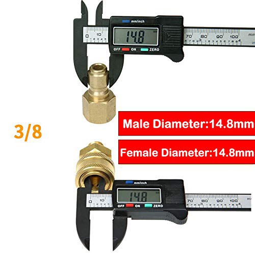 Accessorio Per Macchina Per La Pulizia Ad Alta Pressione Connettore In Rame Di Conversione M22 14 Set Di Teste Maschio E Femmina Da 38 Di Pollice