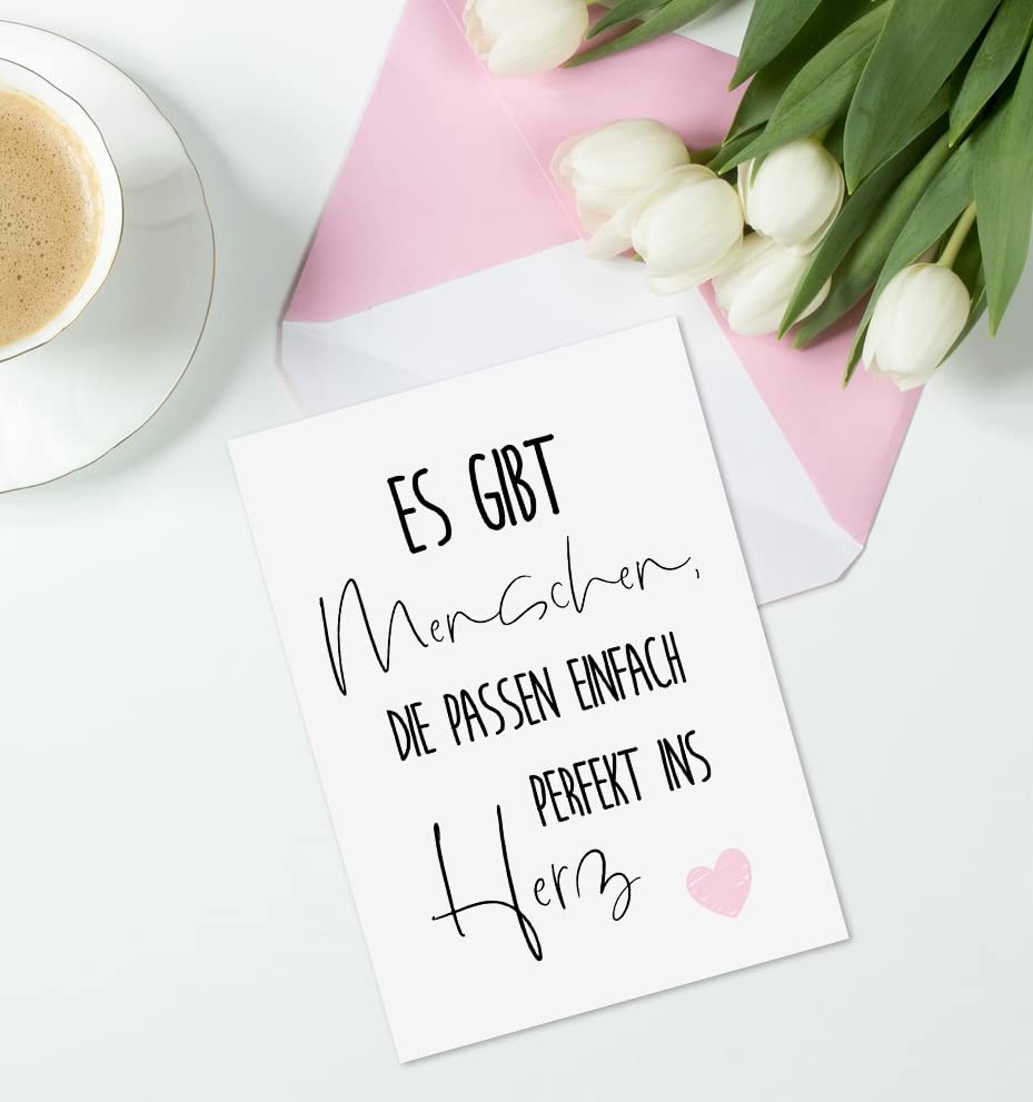 Nastami Postkarte Du bist SOWAS VON GENUG Geschenk Freundin Postkarte Du bist toll (perfekt ins Herz)