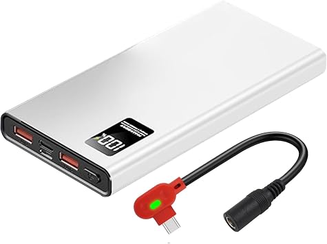 12V Heated Jacket Battery Replacement Pack QC3.0 & PD,with Type-C to DC 5.5mm Step-Up Adapter Cable, for Milwaukee, Makita, Craftsman, Snap-On, Metabo, AEG Gear for 12V Heated Jackets Only