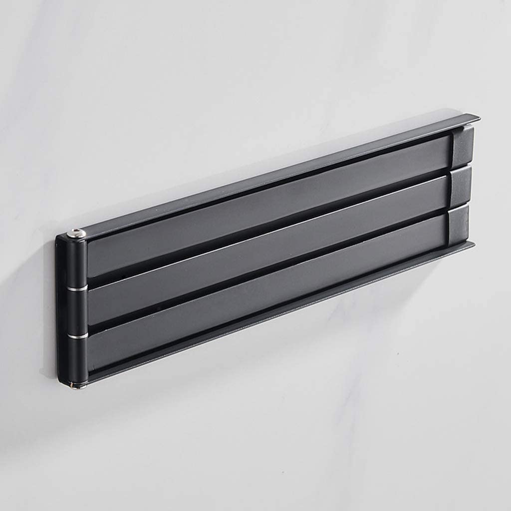 Rack Toallas Toallero Plegable Giratorio De Hierro Forjado, Resistente Al Agua, Barra 3 Barras, Colgante Pared para Baño Accesorios De Baño(White)