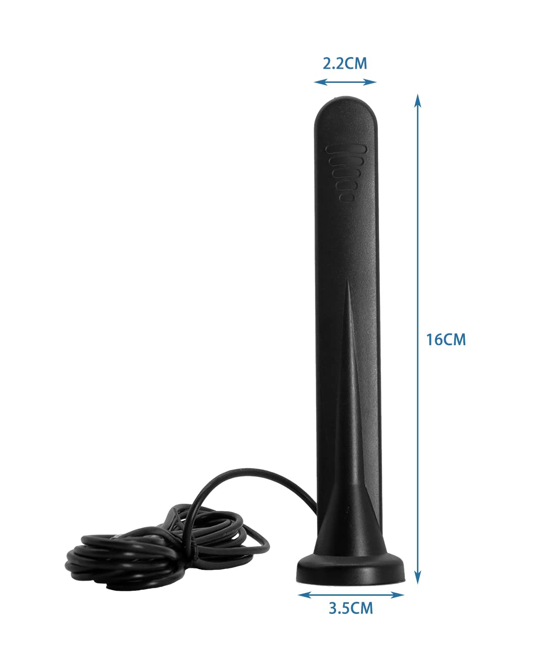 Vecys 4G LTE Antenna SMA Maschio 8DBi GSM/3G/4G/5G Omni-direzionale Impermeabile con Base Magnetica Cavo 3M RG174 Nero