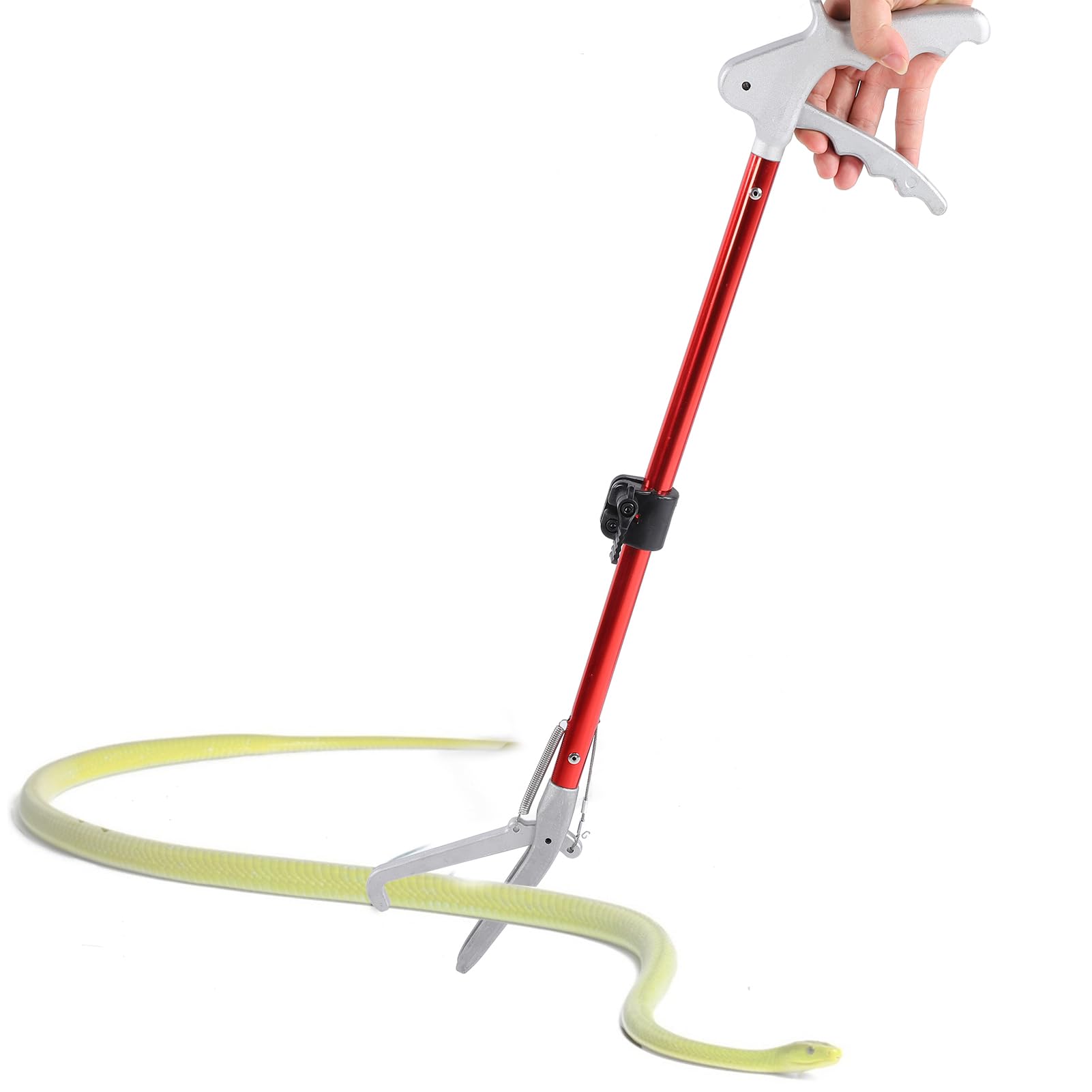 LenTLy 70 cm Pinzas para Serpientes, Profesional Alicate de Serpiente Plegable de Aleación de Aluminio de 1 Pieza con Alicates Anchos, con Mango,Portátil para Atrapar Serpientes