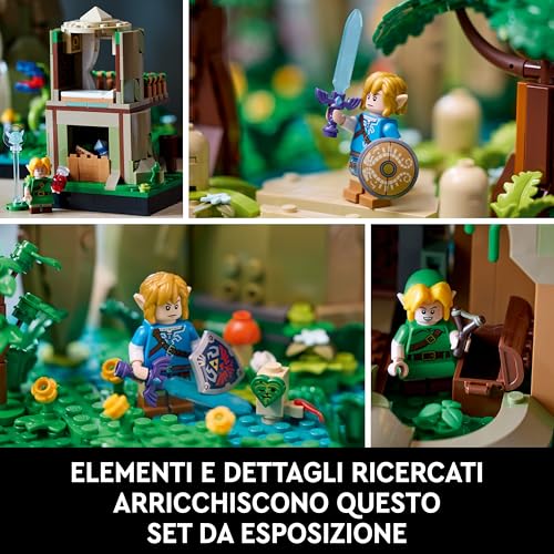 The Legend of Zelda Grande Albero Deku 2-in-1 - Set da Esposizione e da Collezione con la Principessa Zelda e 3 Minifigure di Link - Costruzioni per Adulti - Idea Regalo Fan de Videogiochi 77092 - Lego - Immagine 6