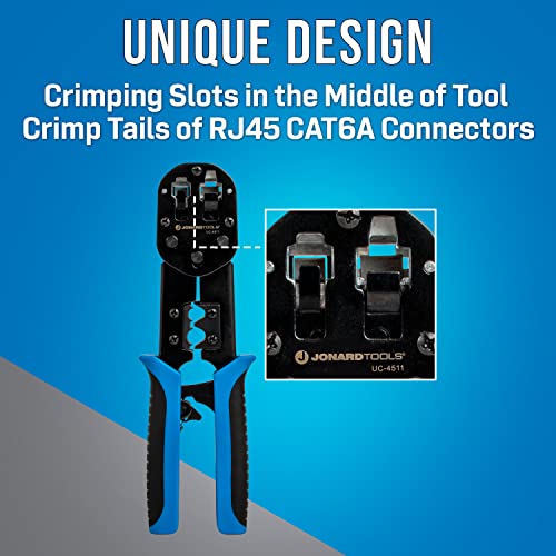 Jonard Tools Uc-4511 Rj45 & Rj11/12 Modular Pass-Through Crimper With Tail Crimping Slots #TOP3