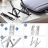 GrandMil Adjustable Laptop Stand for Desk – Foldable & Portable ABS+Silicone Riser, Ventilated Cooling Holder for 10-17.3” Laptops & Tablets (Black) #1