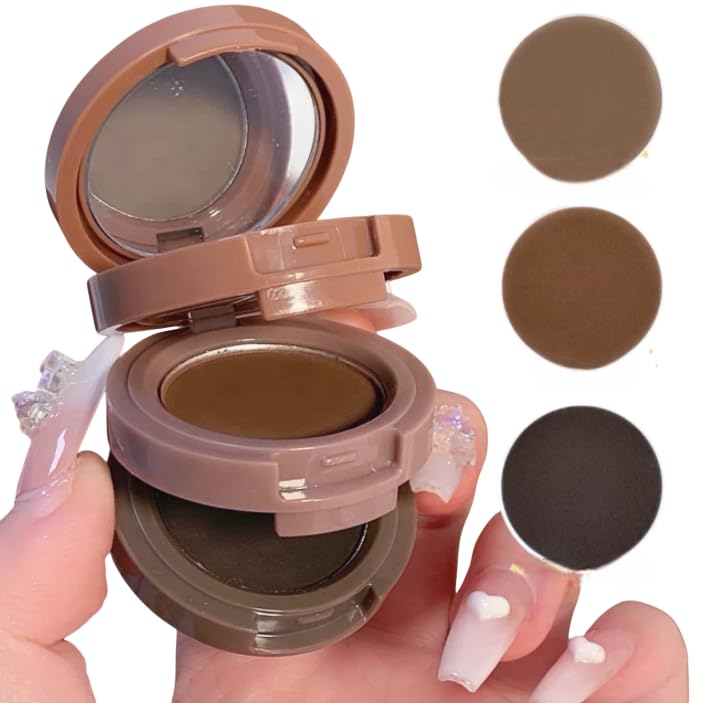 3-in-1 Ultimate Eyebrow Definer Kit – High-Pigment Powder Palette with Mirror | Long-Lasting, Smudge-Proof & Natural Finish Brow Filler (3 Shades: Black, Dark Brown, Light Brown) SHADE 1-image-22