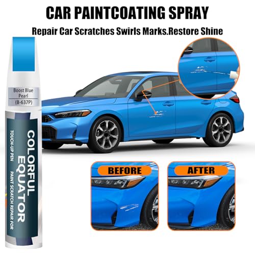 Image of Boost Blue Pearl(B-637P) Touch Up Paint Compatible with Honda, Car Paint Pen Scratch Repair Two-In-One Touch Up Paint, Premium Car Scratch Remover for Deep Scratches