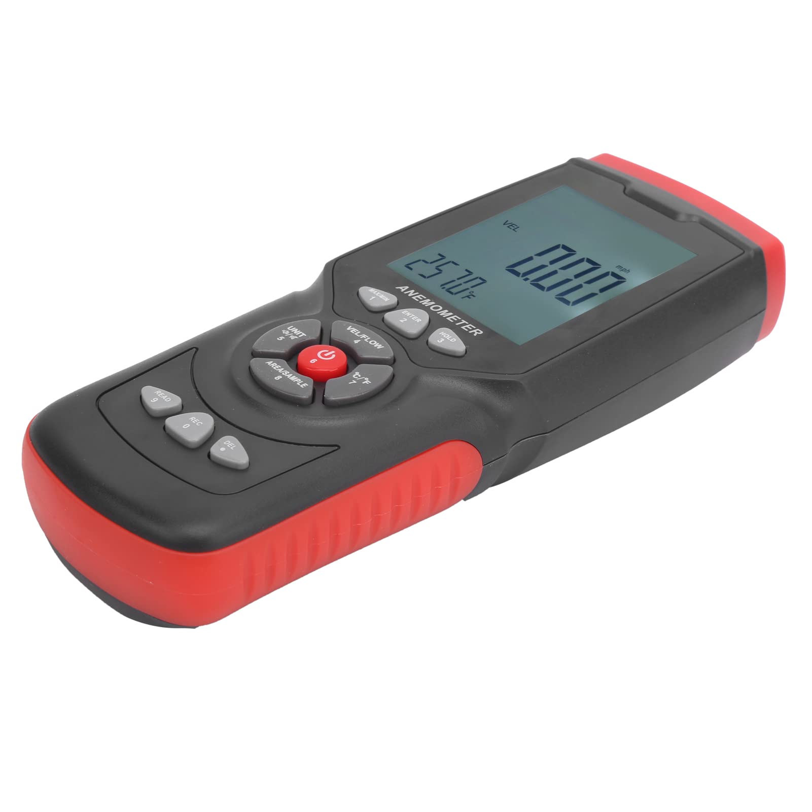 Anemómetro GT8913 Medidor de humedad y temperatura de velocidad del viento digital industrial Probador Medidor de velocidad del viento de mano con mango retráctil para medir