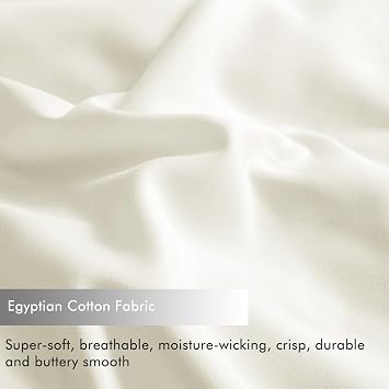 WINLIFE 100% Cotton Pillow Cases Standard Set of 2, Pillowcases Standard Size Long Staple Cotton, 2026 inches, Cooling, Breathable & Soft Pillowcase Covers, Beige
