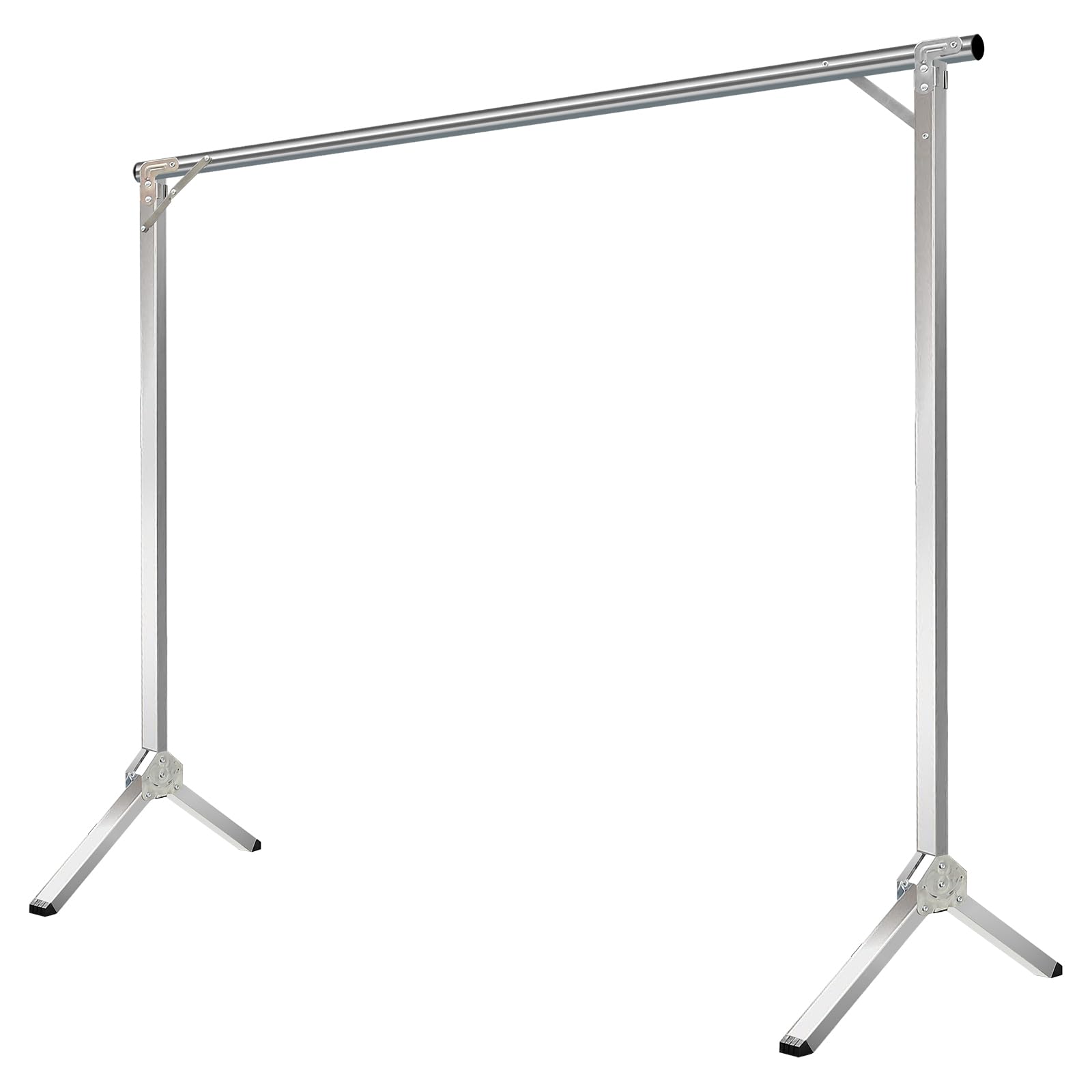 58in Lightweight Clothes Drying Rack, Foldable Garment Racks for Small Space Hanging Clothes, Premium Stainless Steel Laundry Rack for Air Drying Clothing?Silver?