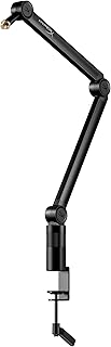 HyperX Caster – Brazo para micrófono y cámara, soporte, streaming y creación de contenido, hasta 1kg de peso, Negro